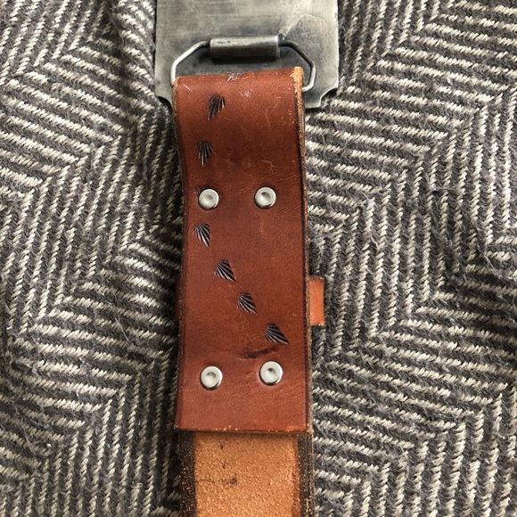 Vintage Leather & Brass Belt “Slinky & The Crock” - Picture 5 of 6